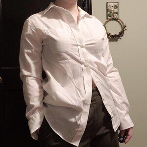 White button up blouse